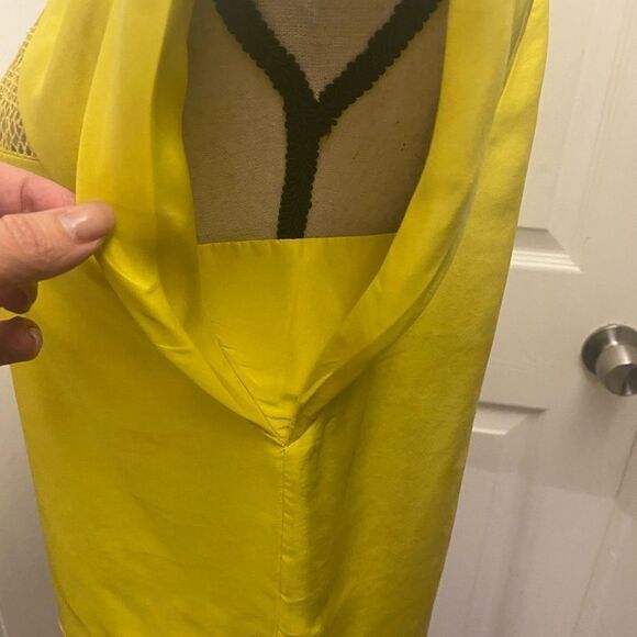 Tibi 100% silk yellow top, S - Picture 5 of 8